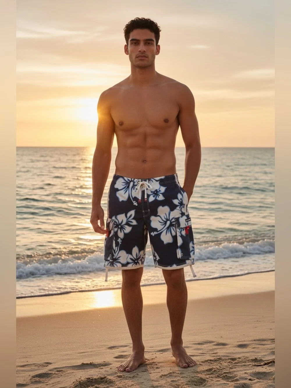Classic Vintage Abercrombie & Fitch Tropical Swim Trunks